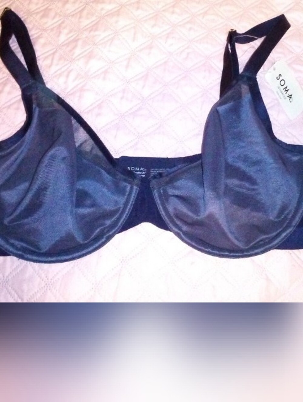 Soma Navy Unlined Underwire Bra